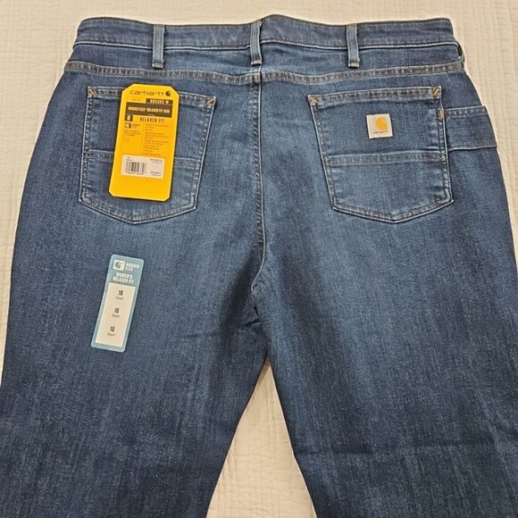 Carhartt Women’s Relaxed Fit Jeans Size 16W (38x28) Rugged Flex NEW BD5383-W NWT - Picture 10 of 16